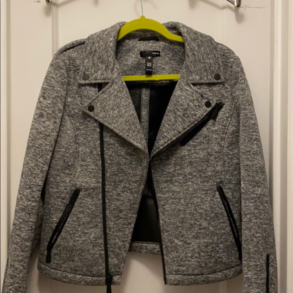 Gray motorcycle jacket